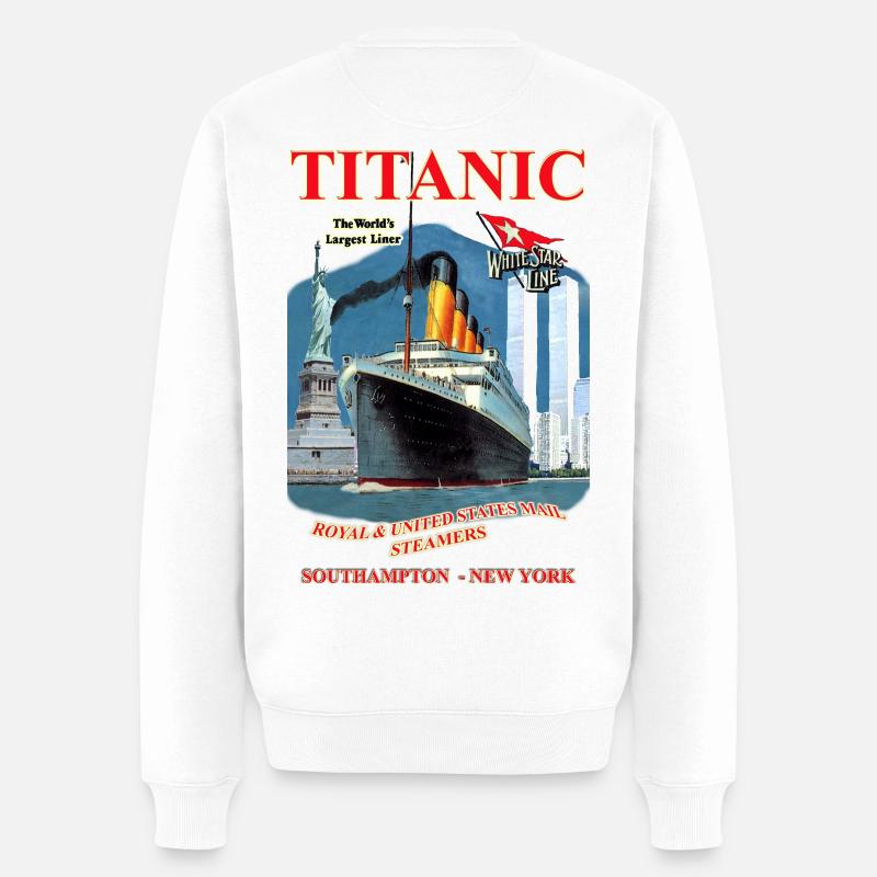TITANIC SPIRIT CREATION Louis RUNEMBERG © Adagp - Männer Premium Bio Pullover - Weiß