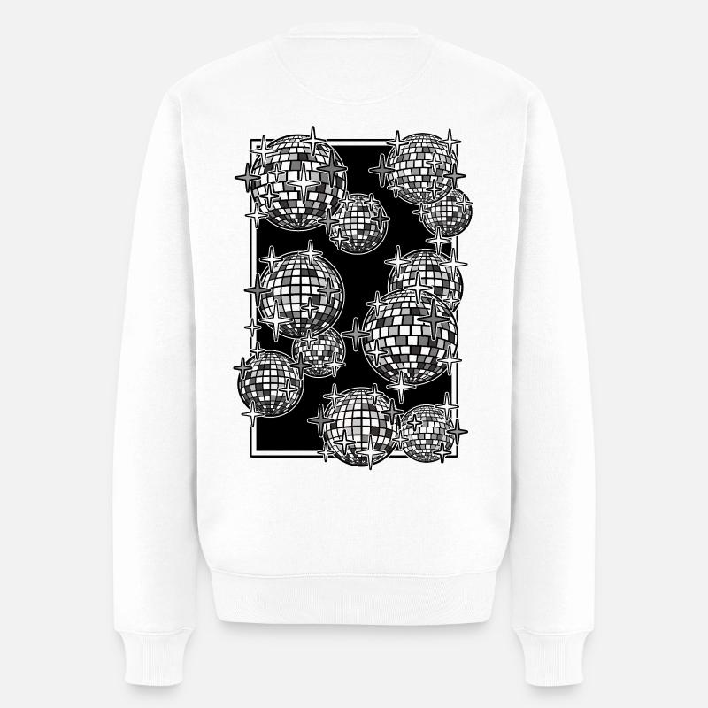 Boules miroir avec fond - Pull Premium bio Homme - blanc