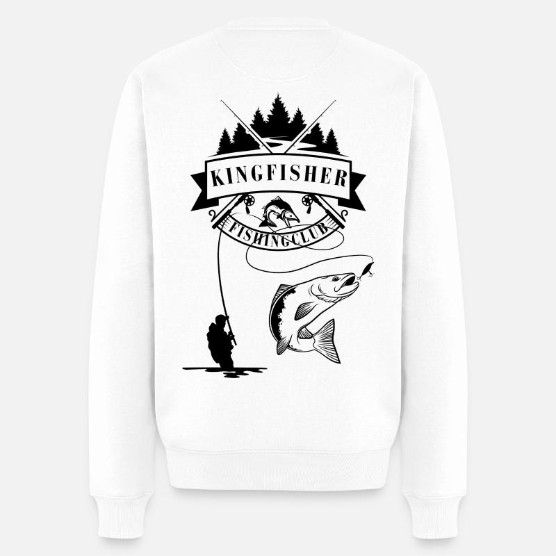 Martin-pêcheur de Sigura Design - Pull Premium bio Homme - blanc
