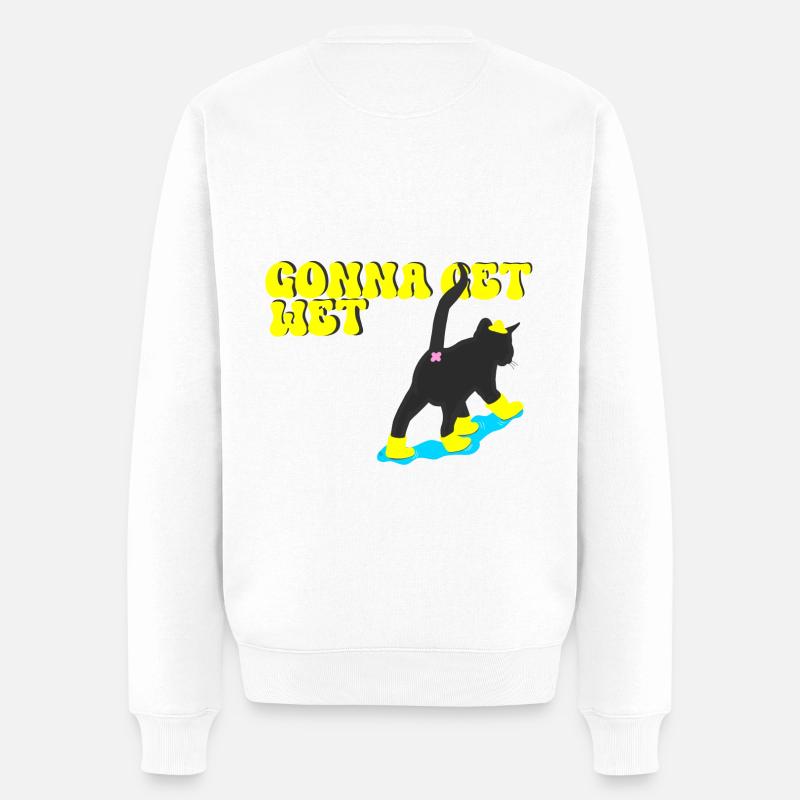 Lass uns nass werden - Männer Premium Bio Pullover - Weiß