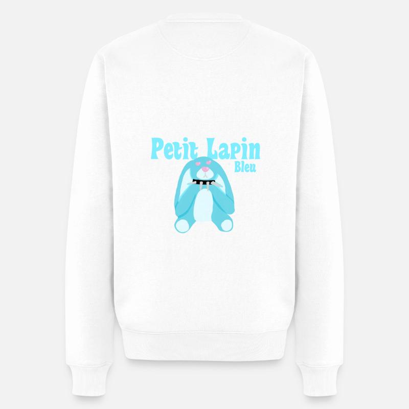 Punk-Hase - Männer Premium Bio Pullover - Weiß