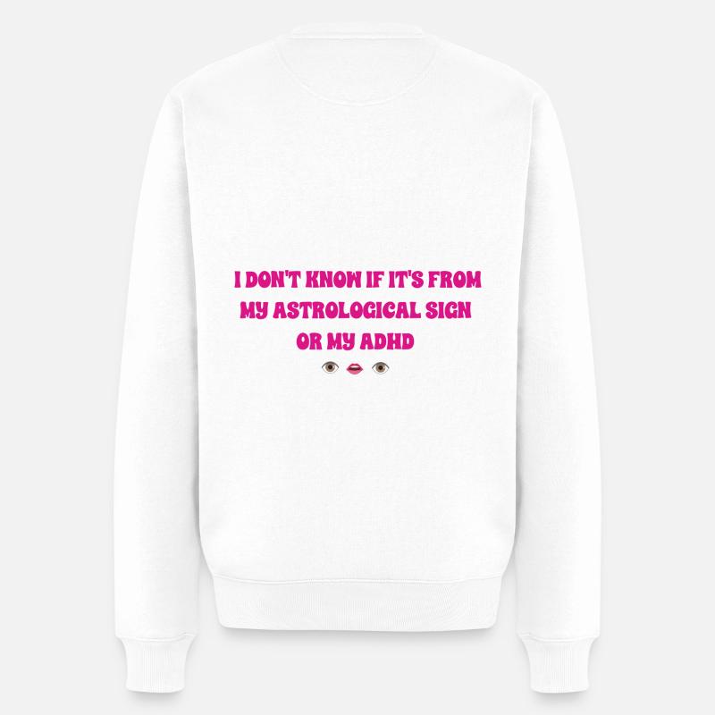 Astro ADHD girly - Pull Premium bio Homme - blanc