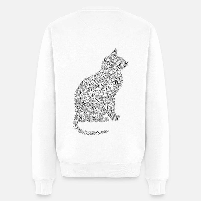 Kitty de vélos vélo chat - Pull Premium bio Homme - blanc