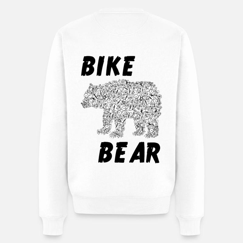 Ours de vélo - Pull Premium bio Homme - blanc