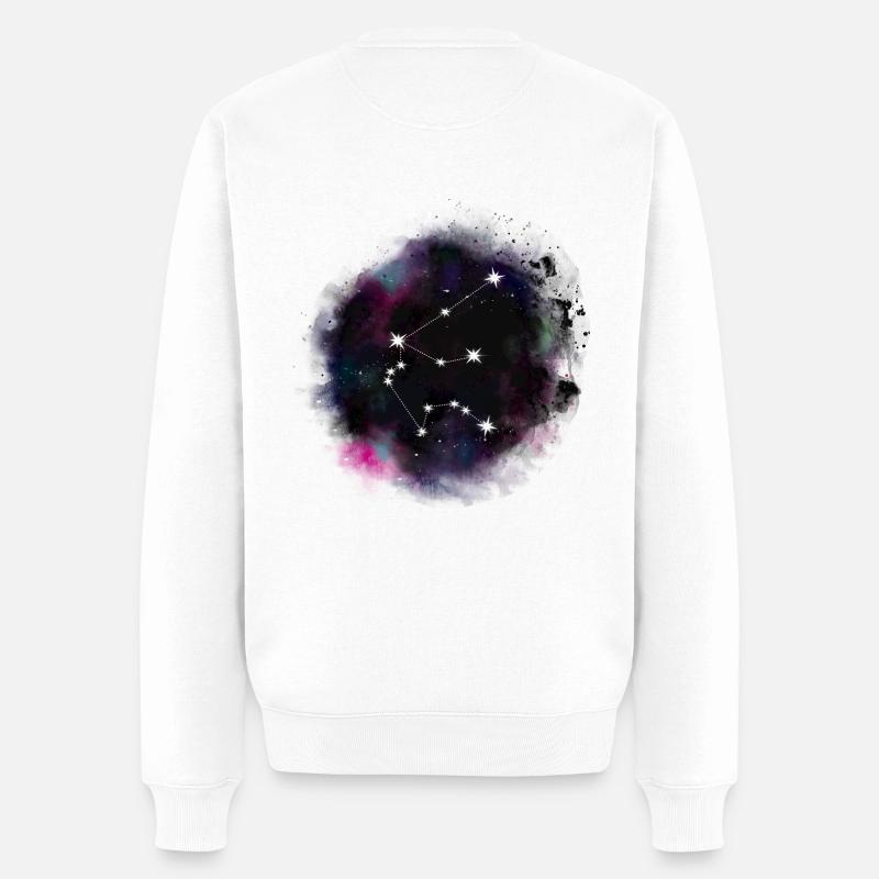 Verseau/ Aquarius Signe astrologique dans l’univers - Pull Premium bio Homme - blanc