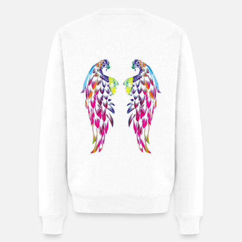 des ailes couleur - Pull Premium bio Homme - blanc