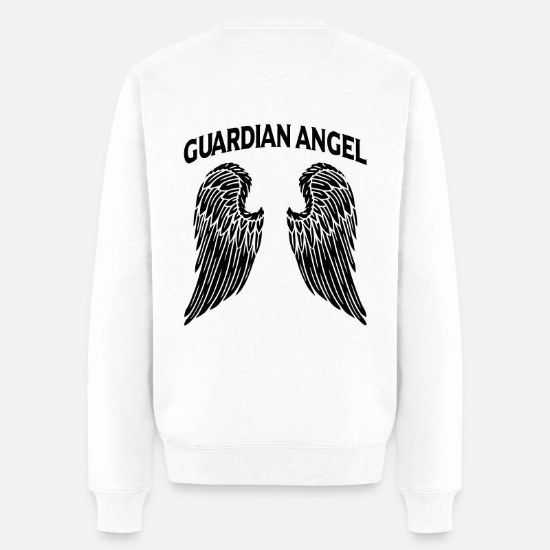 Engel Schutzengel Flügel Engelsflügel Beschützer - Männer Premium Bio Pullover - Weiß