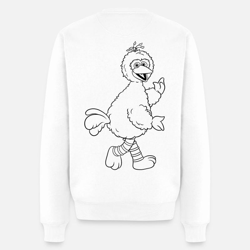 Sesamstraßen-Skizzendesign von Pino - Männer Premium Bio Pullover - Weiß
