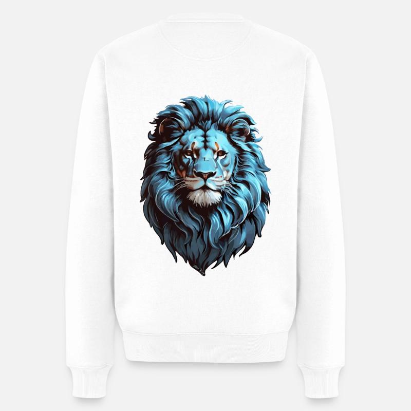 Lion - Pull Premium bio Homme - blanc