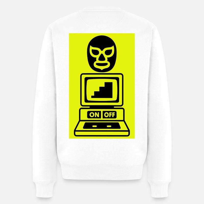 Computercult - Männer Premium Bio Pullover - Weiß