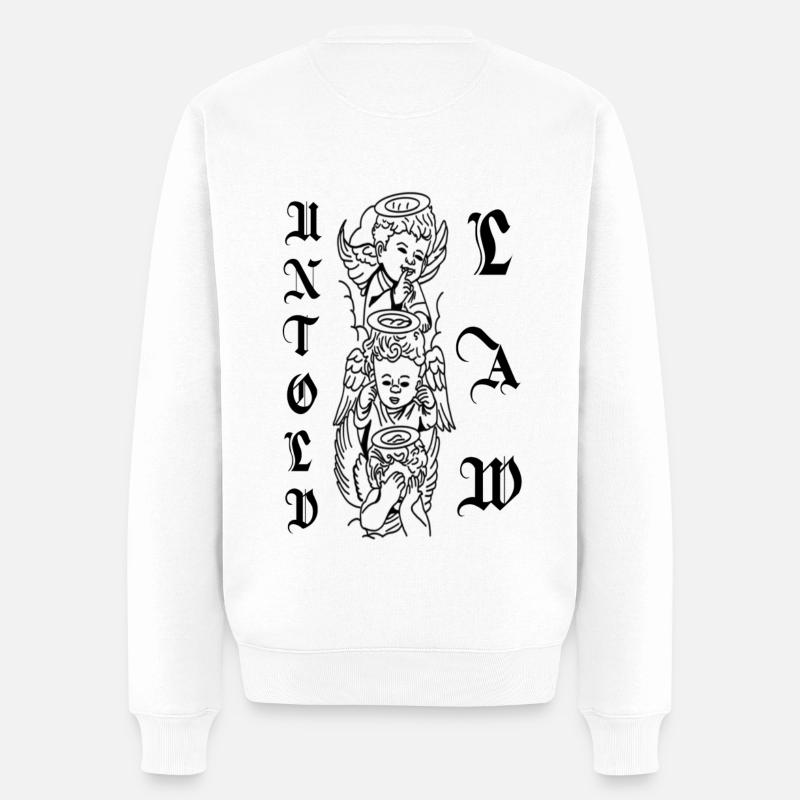 Untold Law - Männer Premium Bio Pullover - Weiß