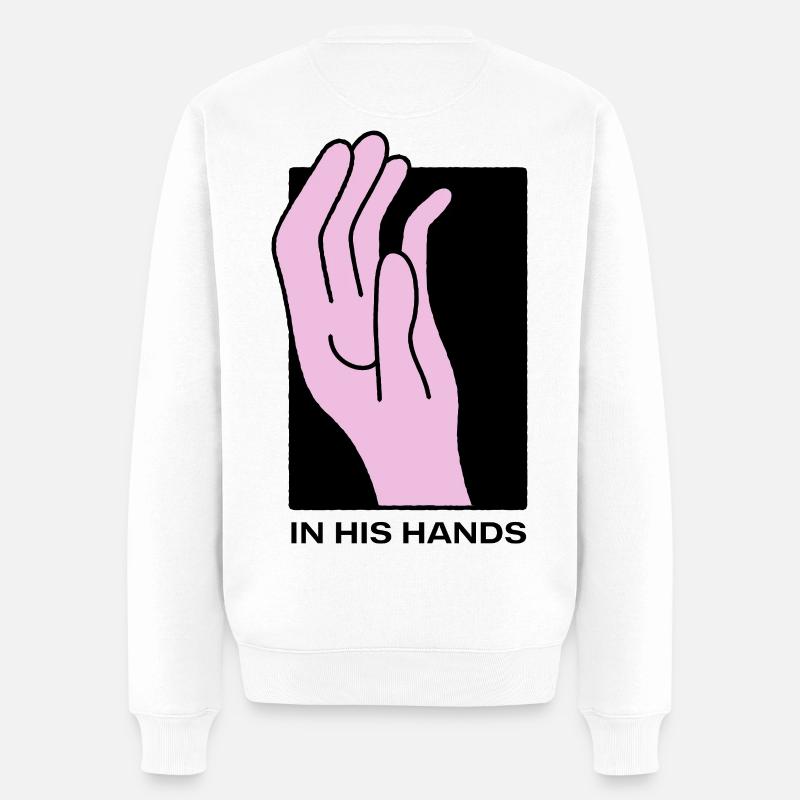 In his Hands - Pull Premium bio Homme - blanc