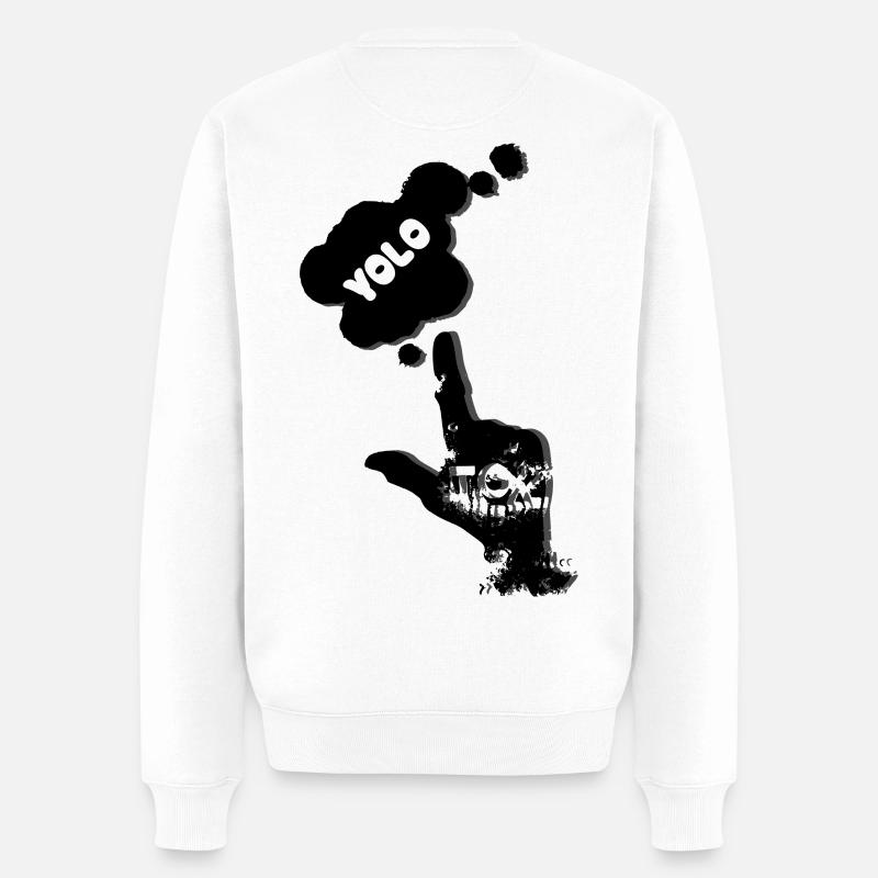 Illustration de bombe fumigène explosive - Pull Premium bio Homme - blanc