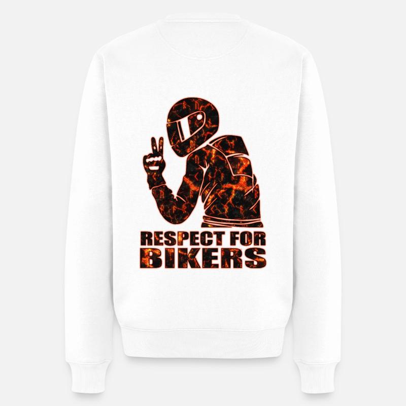 Biker - Männer Premium Bio Pullover - Weiß