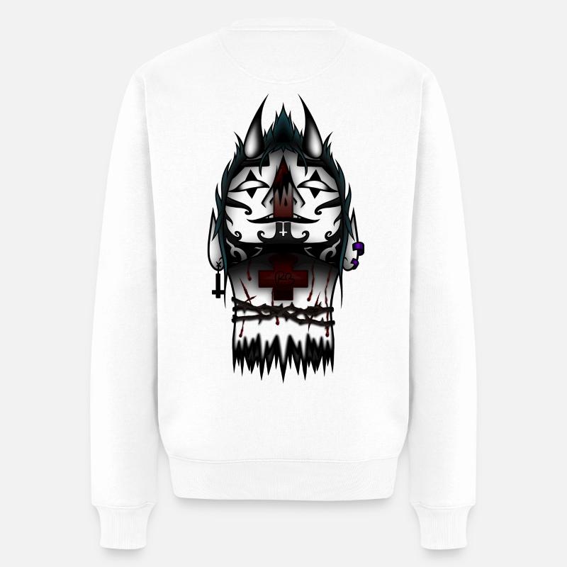 Gefallener Dämon - Männer Premium Bio Pullover - Weiß