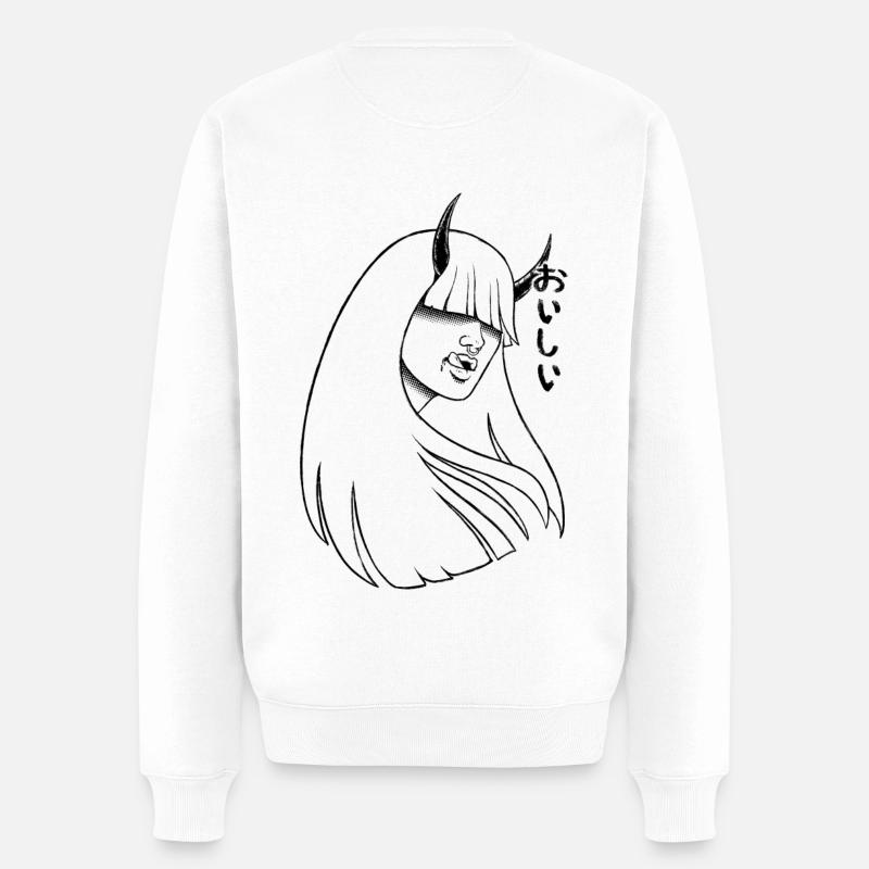 Oishii - Männer Premium Bio Pullover - Weiß