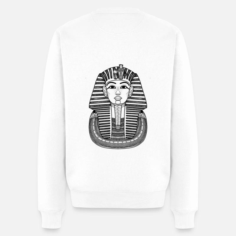 Tutanchamun Pharao Ägypten Mumien Design - Männer Premium Bio Pullover - Weiß