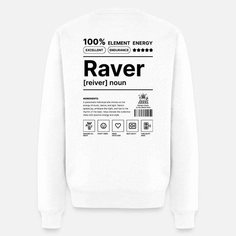 Mode de vie raver - Pull Premium bio Homme - blanc