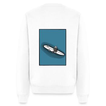 Grab me - Männer Premium Bio Pullover - Weiß - Hinten - Nico (187cm)