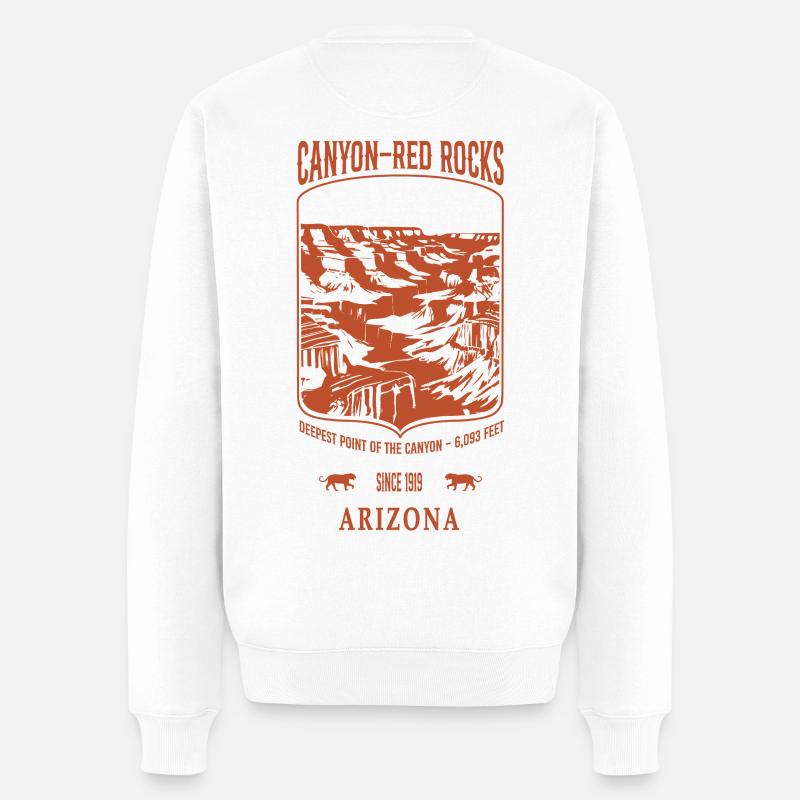 Arizona Sand Canyon - Männer Premium Bio Pullover - Weiß