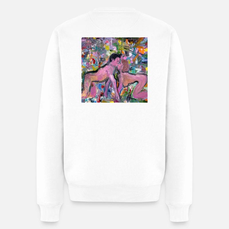 Le baiser - Pull Premium bio Homme - blanc