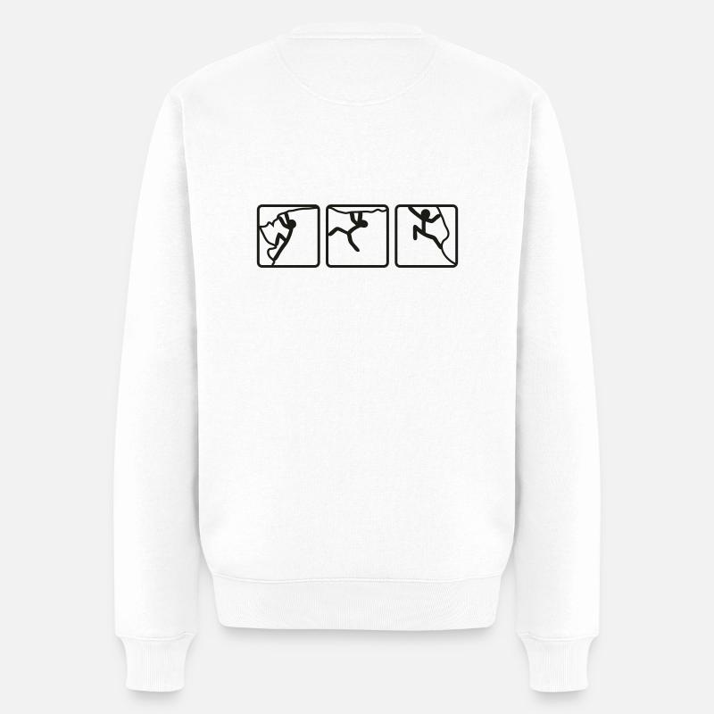 klettern01 - Männer Premium Bio Pullover - Weiß