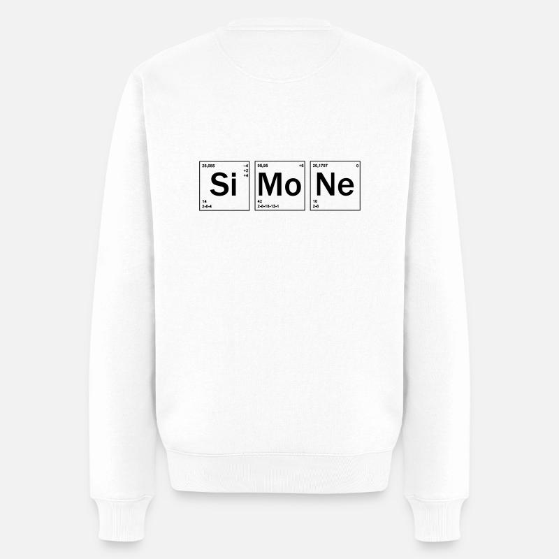 Simone - Männer Premium Bio Pullover - Weiß