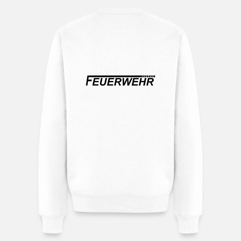 Feuerwehr - Männer Premium Bio Pullover - Weiß