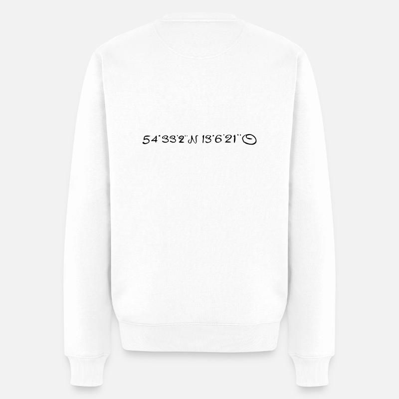 Hiddenseeglücklich klein - Männer Premium Bio Pullover - Weiß