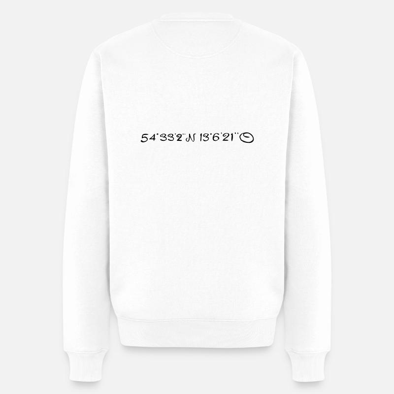 Hiddenseeglücklich klein - Männer Premium Bio Pullover - Weiß