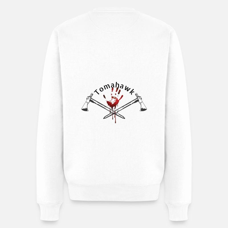 Tomahawk - Männer Premium Bio Pullover - Weiß