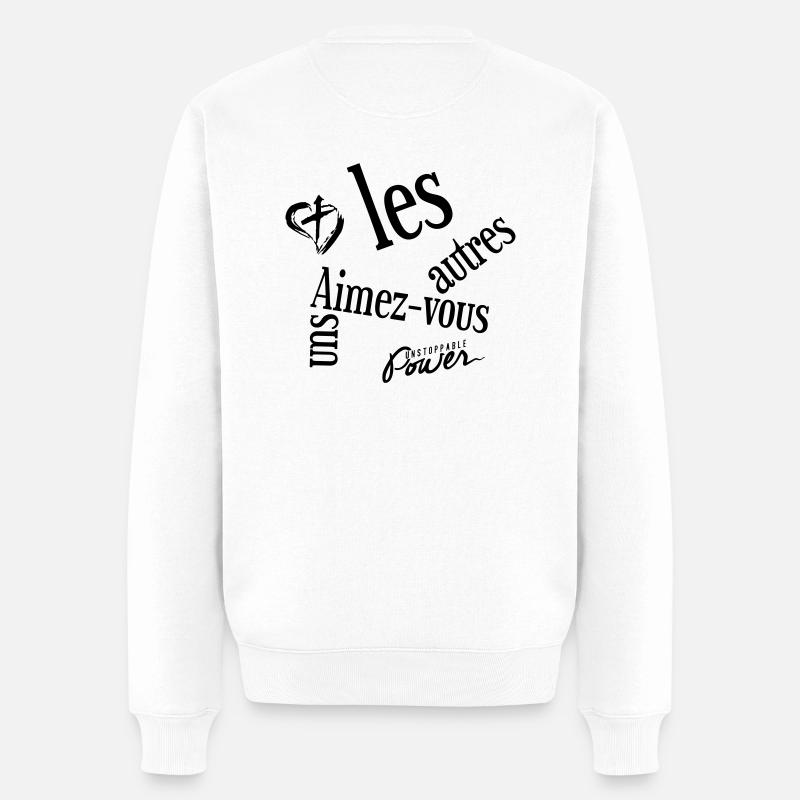 Il prie il à tout compris - Pull Premium bio Homme - blanc