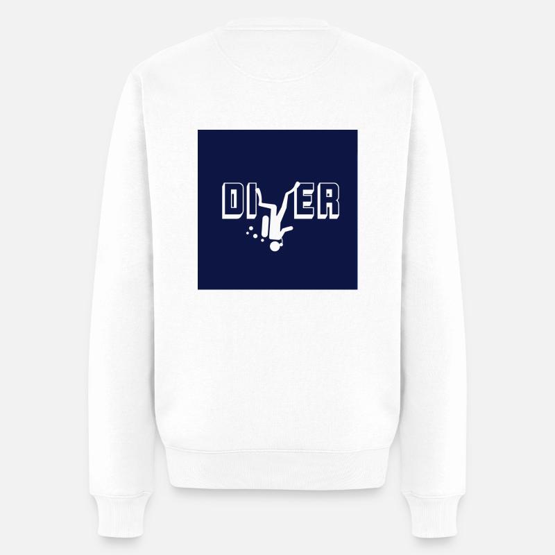 Meeresgrüsse - Männer Premium Bio Pullover - Weiß