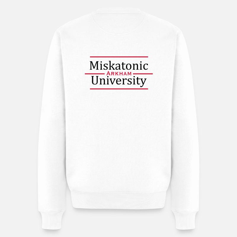 Miskatonic University - Männer Premium Bio Pullover - Weiß