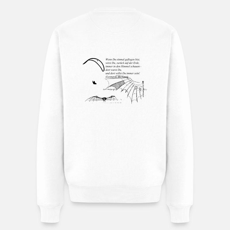 davinci - Männer Premium Bio Pullover - Weiß