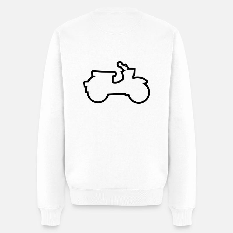 Logo Schwalbenfahrer - Männer Premium Bio Pullover - Weiß