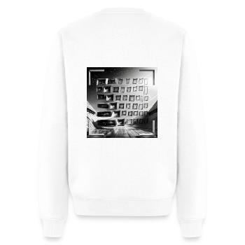 Dans Idle Art - Space Opera I - Männer Premium Bio Pullover - Weiß - Hinten - Nico (187cm)