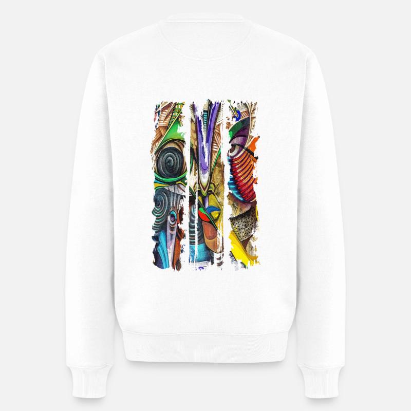 Graffiti - Pull Premium bio Homme - blanc