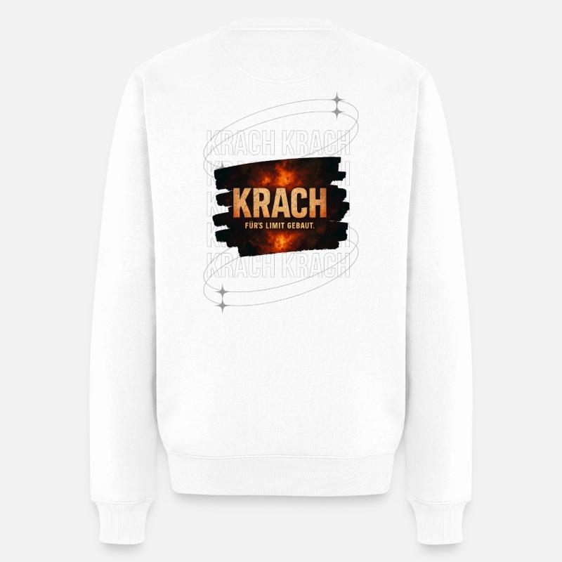 KrackKrach - Männer Premium Bio Pullover - Weiß