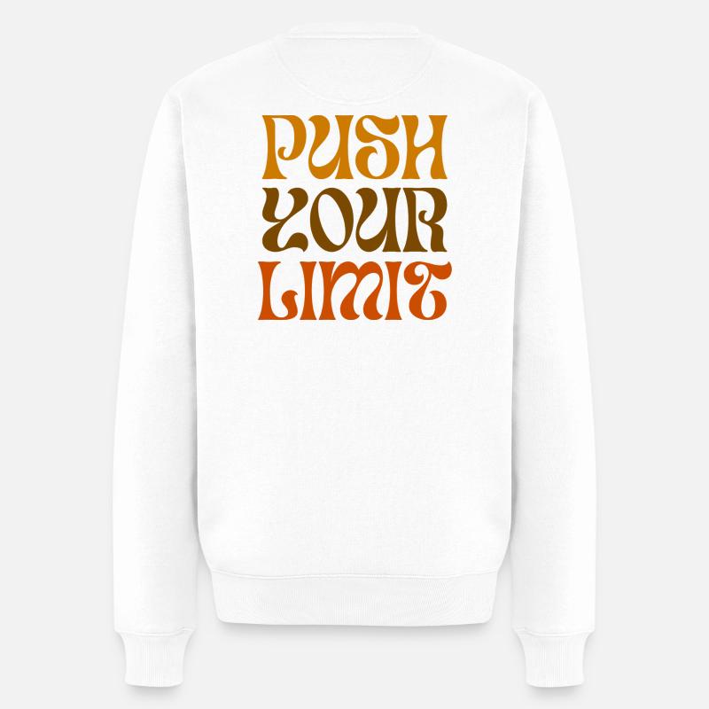 Repoussez vos limites Conception motivante - Pull Premium bio Homme - blanc