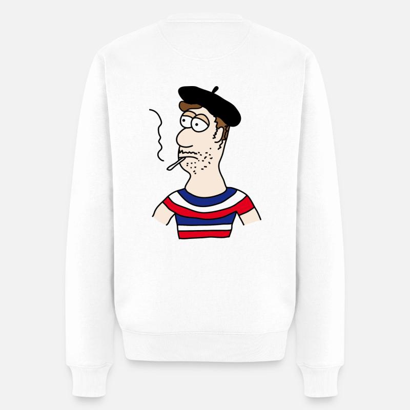 Français - Pull Premium bio Homme - blanc