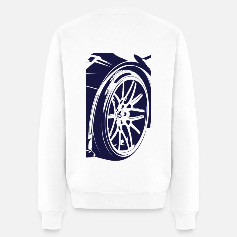 Metall- und Glasränder - Männer Premium Bio Pullover - Weiß
