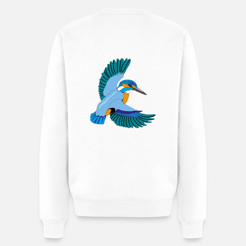 Eisvogel - Männer Premium Bio Pullover - Weiß