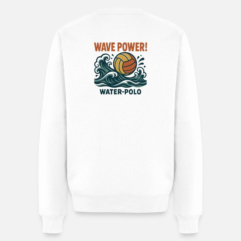 Wave Power Wasserpolo - Männer Premium Bio Pullover - Weiß