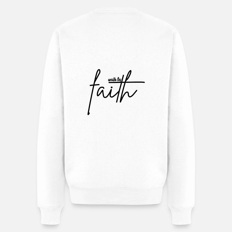 Marcher par la foi - Pull Premium bio Homme - blanc