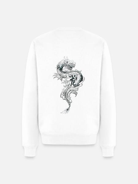 Drakar fantasy dragons spirit reptiler odjur - Ekologisk premiumtröja herr - vit
