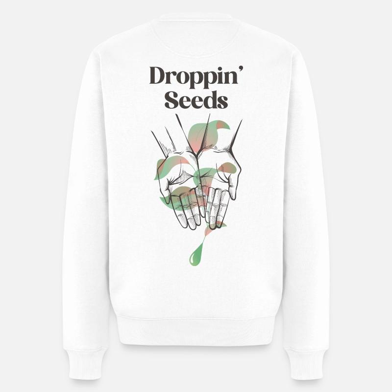 Droppin Seeds - Männer Premium Bio Pullover - Weiß