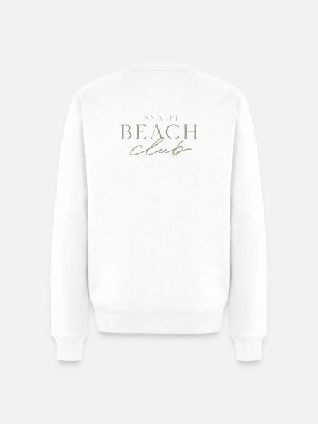 Amalfi Beach Club Logo - Men's Premium Organic Jumper - white
