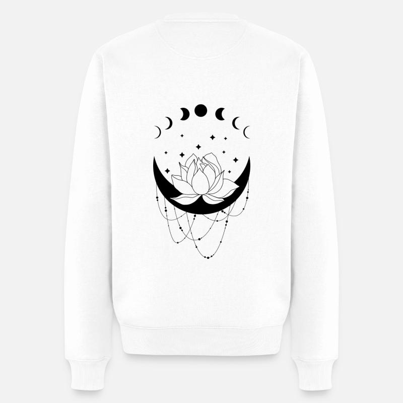 Lotus - Männer Premium Bio Pullover - Weiß