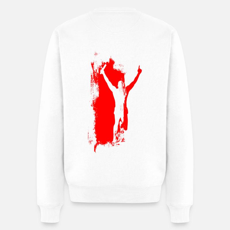 Staffelläufer - Männer Premium Bio Pullover - Weiß